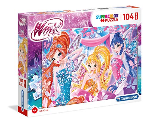 Clementoni Puzzle Winx 104 Maxi Pezzi, Multicolore, 23724