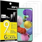 NEWC-Pack-of-3-Glass-Screen-Protector-for-Samsung-Galaxy-A51-Anti-Scratch-Anti-Fingerprints-Bubble-Free-9H-Hardness-033mm-Ultra-Transparent-Ultra-Resistant-Tempered-Glass-By-Pantom