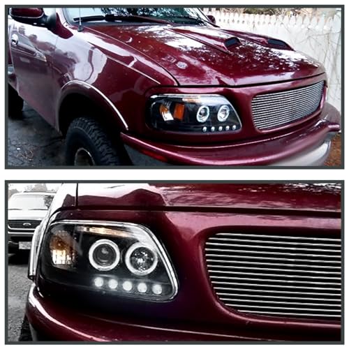 SPEC-D Dual Halo Projector Headlights for 1997-2003 Ford F-150 - Image 3