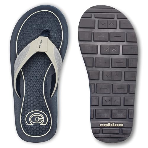 Cobian Men’s DRT Synthetic Leather Strap Flip-Flop Sandals4