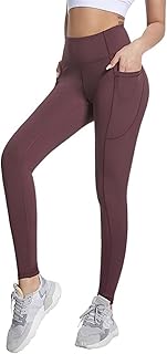 Pantalones De Yoga De Entrenamiento Atlético para Mujer con Bolsillos Leggings Elásticos De Cintura Alta