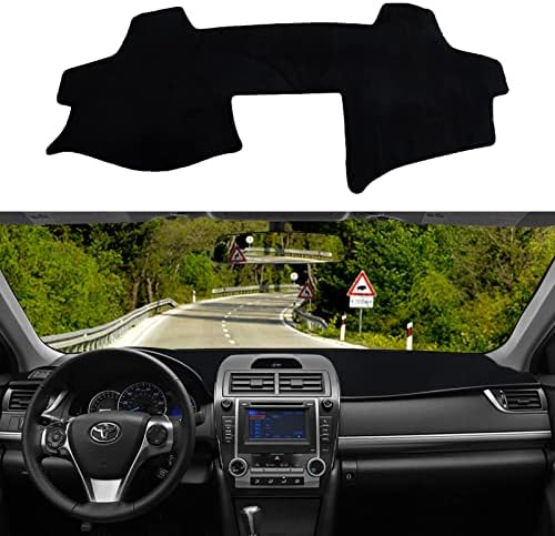 Rilsen Dash Cover Mat Custom Fit for Toyota Camry 2007 2008 2009 2010 2011 Dash Cover Nonslip Dashboard Mat Protector Sunshade No Glare Black