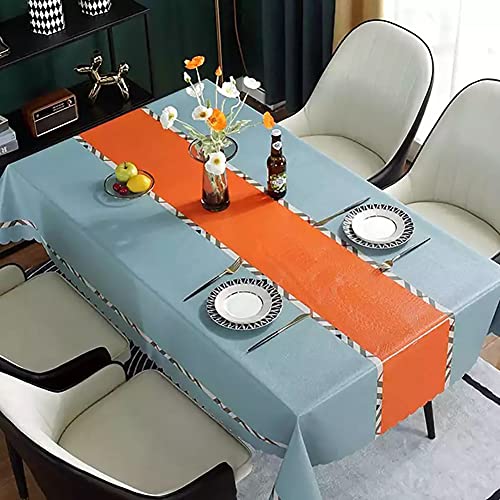 Kokomimi Nappe Imperméable Nappe en Toile Cirée Rectangulaire PVC Table Rectangulaire Résistant Nappe Anti-Taches Enduite Imprimé Table à Manger Picnic Party Jardin Lavable Entretien Facile Cover