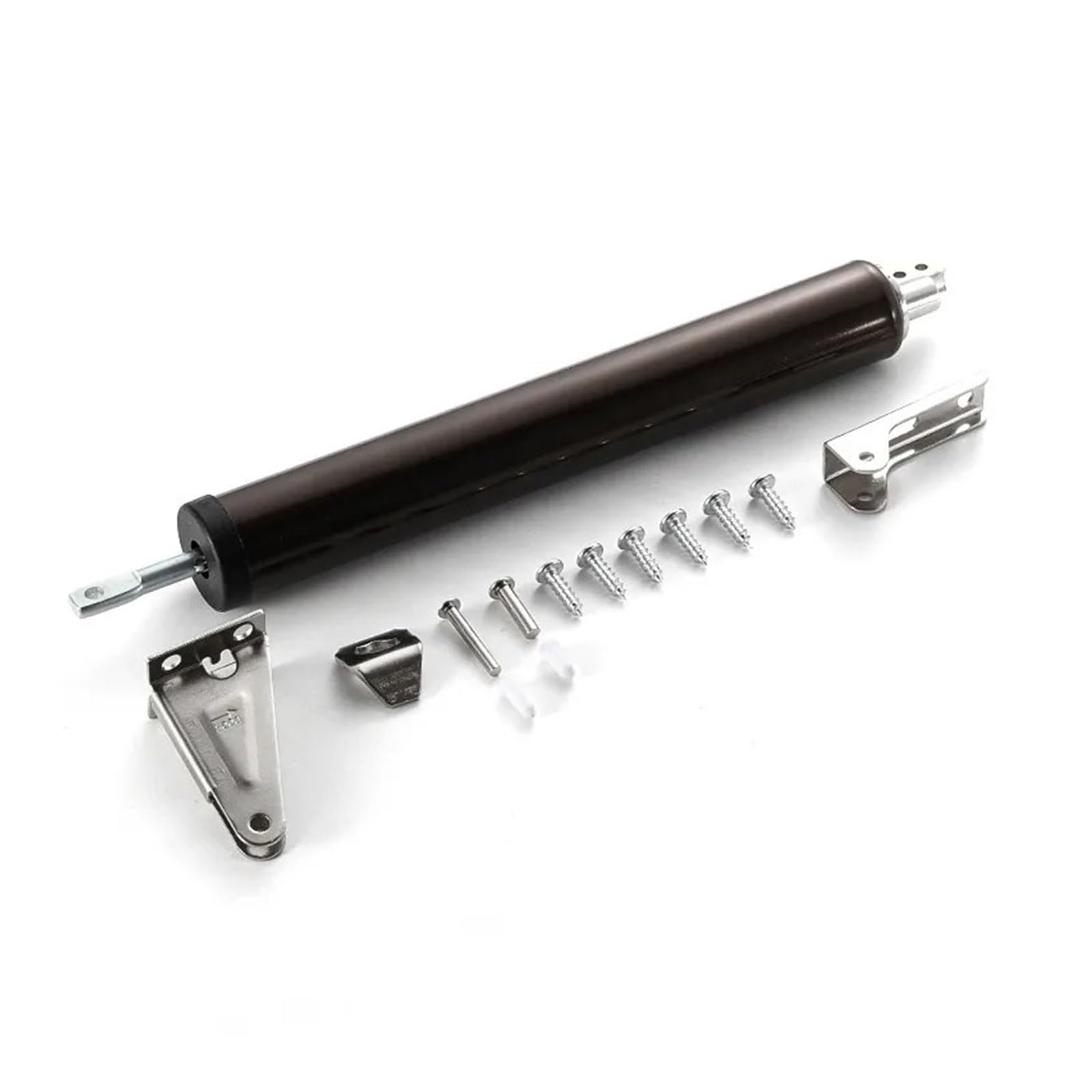 Chiudiporta automatico in lega di alluminio con molla a gas | L'hardware della porta regolabile con chiusura morbida supporta 100 gradi(Brown)