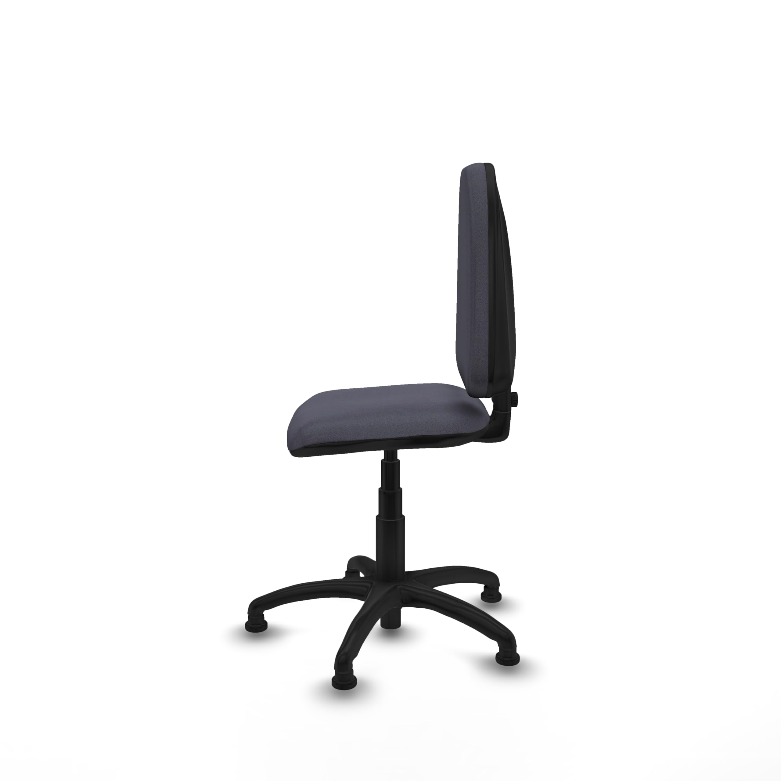 Piqueras y Crespo - Silla Ordenador sin Ruedas Aýna sin Brazos. Equipado con Contacto Permanente Básico y Espuma de Corte. Gris Oscuro