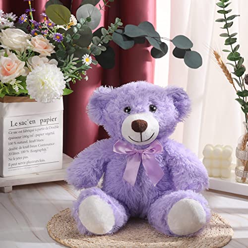 Civaner 4 Pack 14 Inches Bear Plush Stuffed Animals Cute Soft Bears Bulk For Girls Boys Girlfriend (Pink, Blue, White, Purple, Cute Style) #TOP6