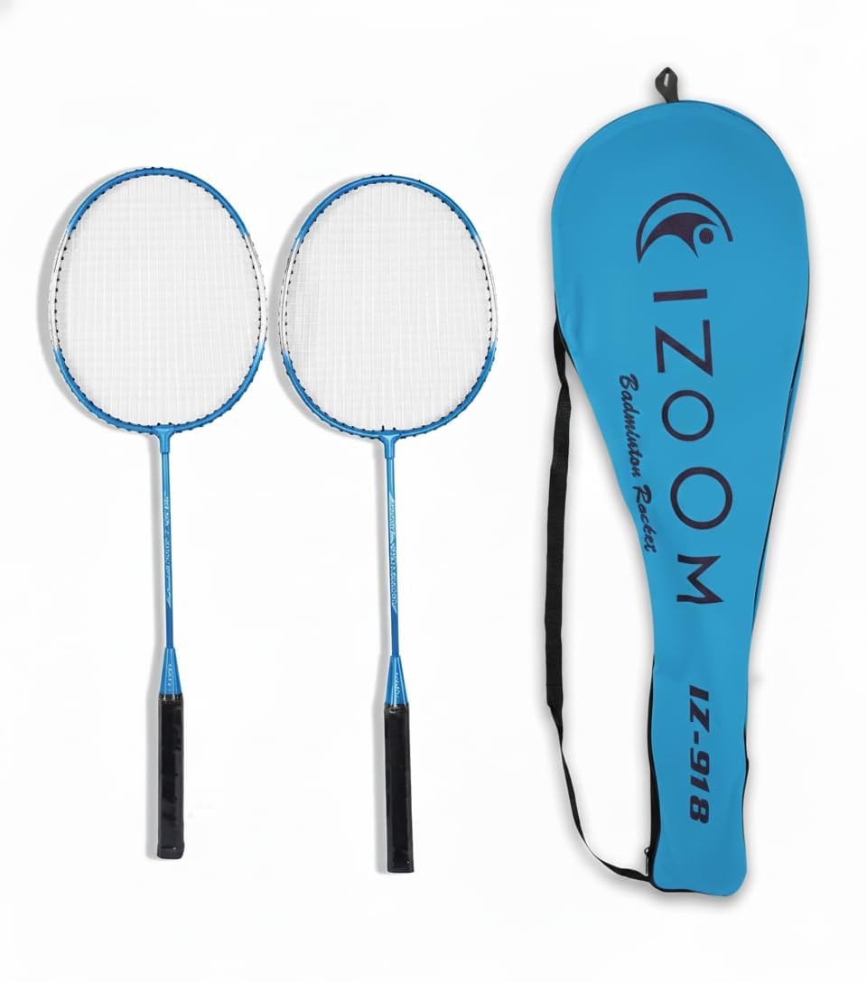 2 Pieces Aluminum Badminton Racket with Full-Cover Set Best for Practice (Badmiton Set)-picture-17