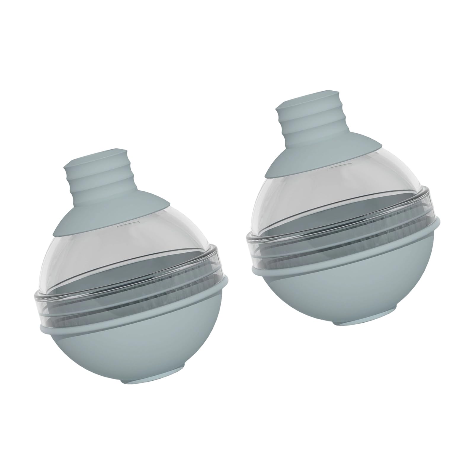 jiingekk 2pcs Big Sphere Trays for Drinks, Space Saving Silicone Molds for Easy Release Ice Balls Big Sphere Trays for Drinks