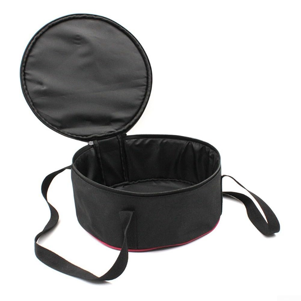 Borsa da campeggio in tessuto Oxford 600D per utensili da cucina, pentole, ciotole, attrezzatura da picnic, organizer da viaggio resistente con strato intermedio in spugna, nero, 28 x 13 cm