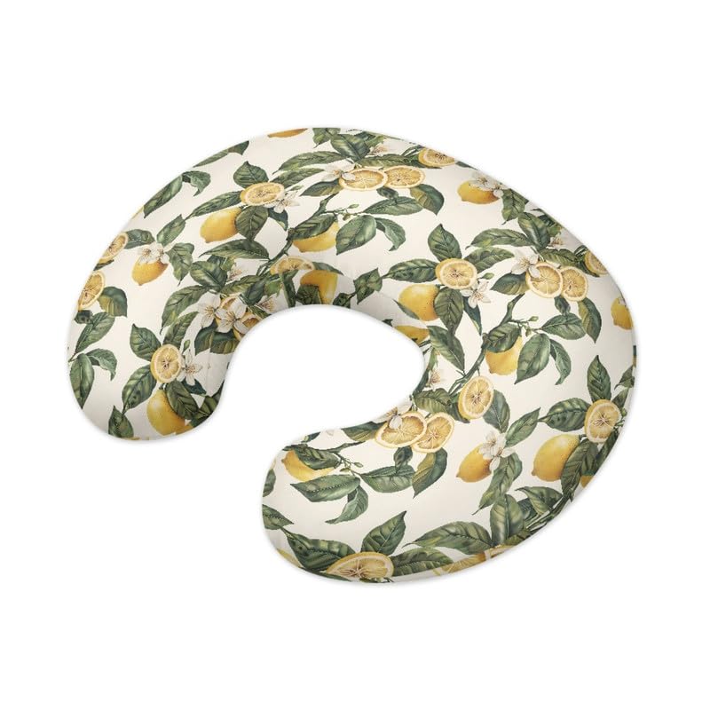Miniatura 2 de Funda de almohada con diseño de hojas de limón para lactancia materna, estilo vintage, acuarela, limón, ajuste de limón, para madres que amamantan,