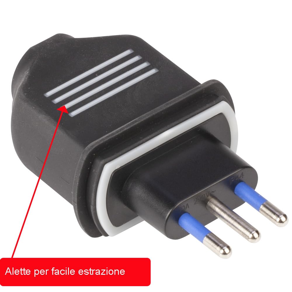 Poly Pool Pp0434q Adaptateur De Voyage Avec Fiche Italienne