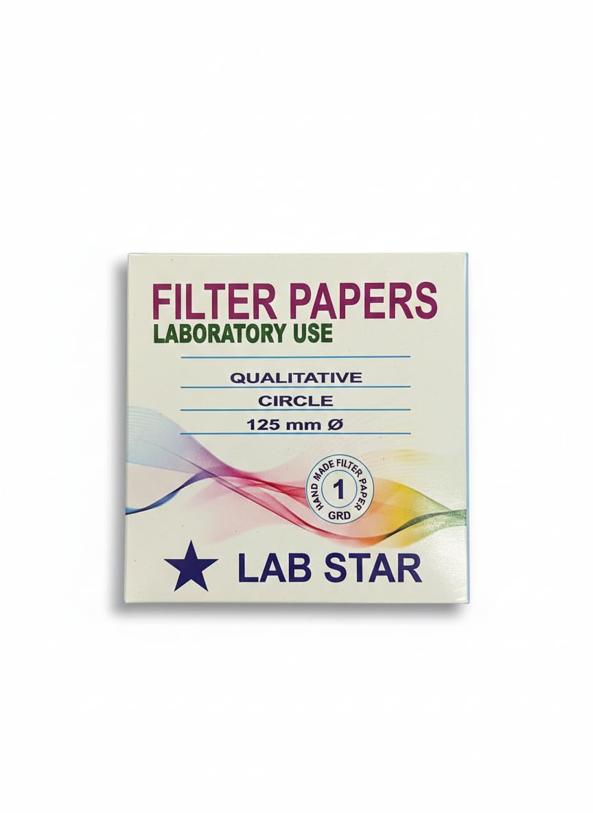 Lab Star Qualitative Filter Paper Circle, Laboratory Grade, 125mm Diameter, White Colour for School, college, diagnostics laboratory use-picture-17