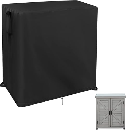 Cubierta de banco de macetas, cubierta impermeable para gabinete de almacenamiento al aire libre Mederla de 32 x 19 pulgadas 36 pulgadas, funda