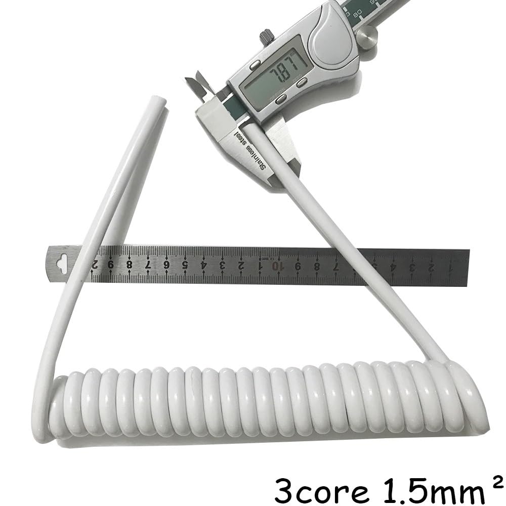cable apantallado, Electrostatic Twisted Bare Copper Wire(White,Strech 2.5 meters)