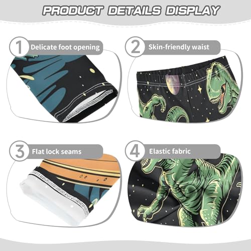 Bolaz Toddler Girls Leggings Printed Yoga Pants Leggings Skateboard Dinosaur for Kids3