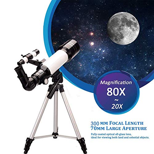 Telescopio para niños refractor portátil 70 mm para astronomía miniatura 3