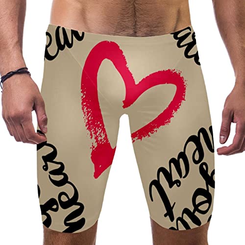 Traje de baño juvenil Love Pattern para entrenamientos intensos y campus de natación
