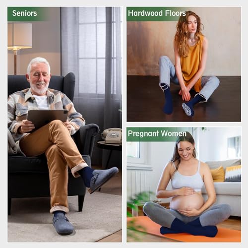 Image of Artfasion Non Slip Socks Men: Grip Anti Slip Socks for Seniors Hospital Yoga Pilates