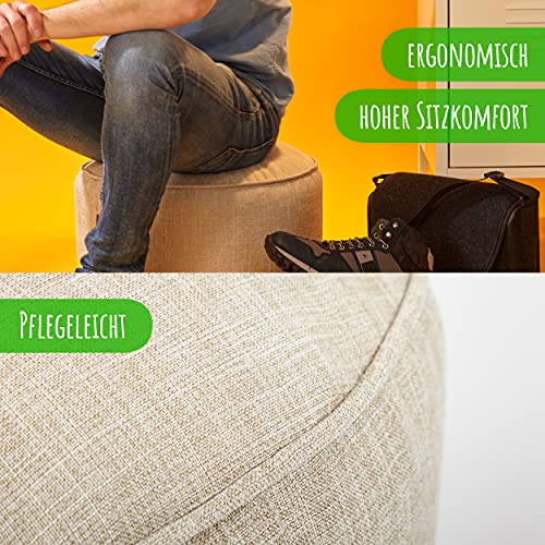 Green Bean© Sitzsack-Hocker 45x25cm mit EPS-Perlen Füllung - Fußhocker Fußkissen Sitz-Pouf für Sitzsäcke - Bodenkissen… – Bild 5