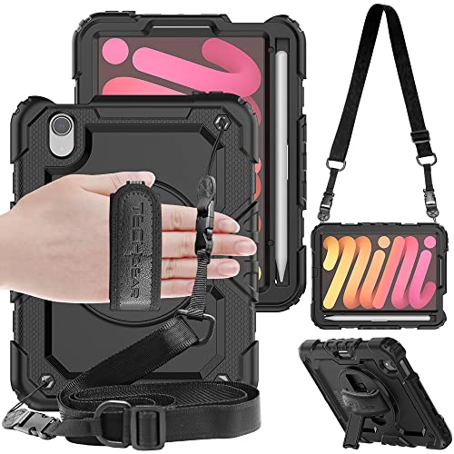 TECHGEAR Utility Case for iPad Mini 7/6 (8.3", 2024 7th Gen / 2021 6th Gen) Heavy Duty Rugged with 360° Stand