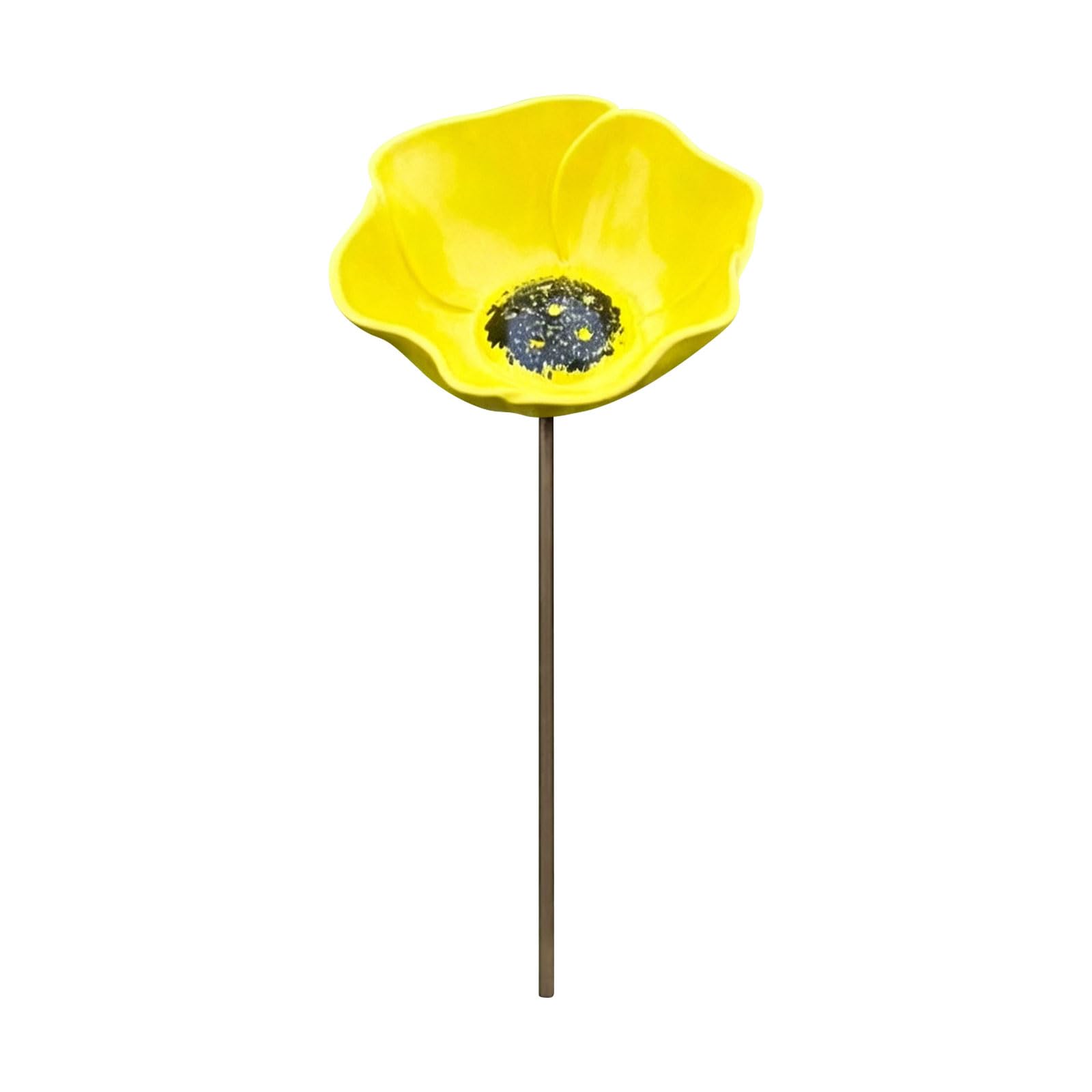 NRGQAXM Metal Flower Garden Stakes Bird Bath, Bee Watering Station Hummingbird Fountain Flower Bird Bath Stakes for Outside Hummingbird Water Station for for Outdoors Butterfly Water Feeder