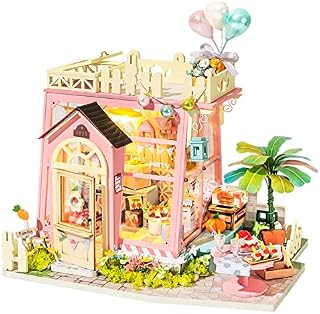 Rolife Miniature Dollhouse Miniature DIY 3D Wooden House Kit Craft Kits For Adults Birthday for Adults and Kids (Holiday Party Time)