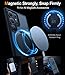 TORRAS Magnetic Designed for Samsung Galaxy S23 Ultra Case [Compatible with Magsafe] Stand, [Military Grade Drop Tested] Shockproof Translucent Slim Protective Ostand, Black