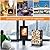 SunyesYoon Firewood Rack Outdoor 4ft with Waterproof Cover - Heavy Duty Log Racks Indoor Holder, Upgraded Adjustable Fire Wood Racks, Storage Organizer Stand Tool for Fireplace, Black