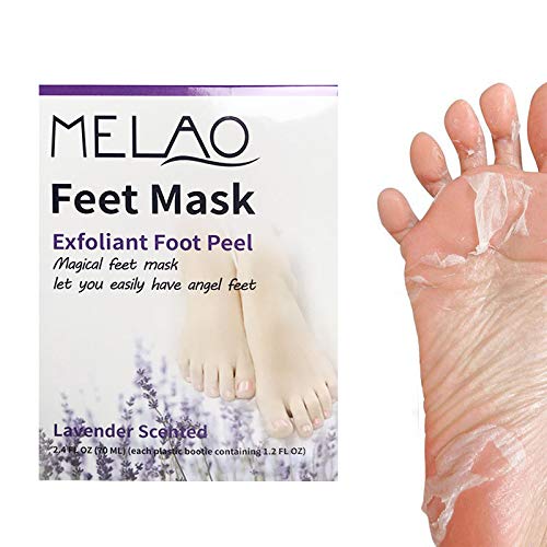 Lavender Foot Peel Mask 2 Pcs for Softing Smoothing Feet,Peeling Away Calluses and Dead Skin CellsExfoliating Foot Mask,Repair Rough Heels,Get Silky Feet