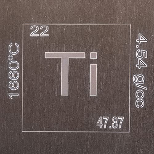 Titanium Bar - 1Lb Laser Engraved .999 Pure Bullion Bar Chemistry Element Design By Unique Metals #TOP4