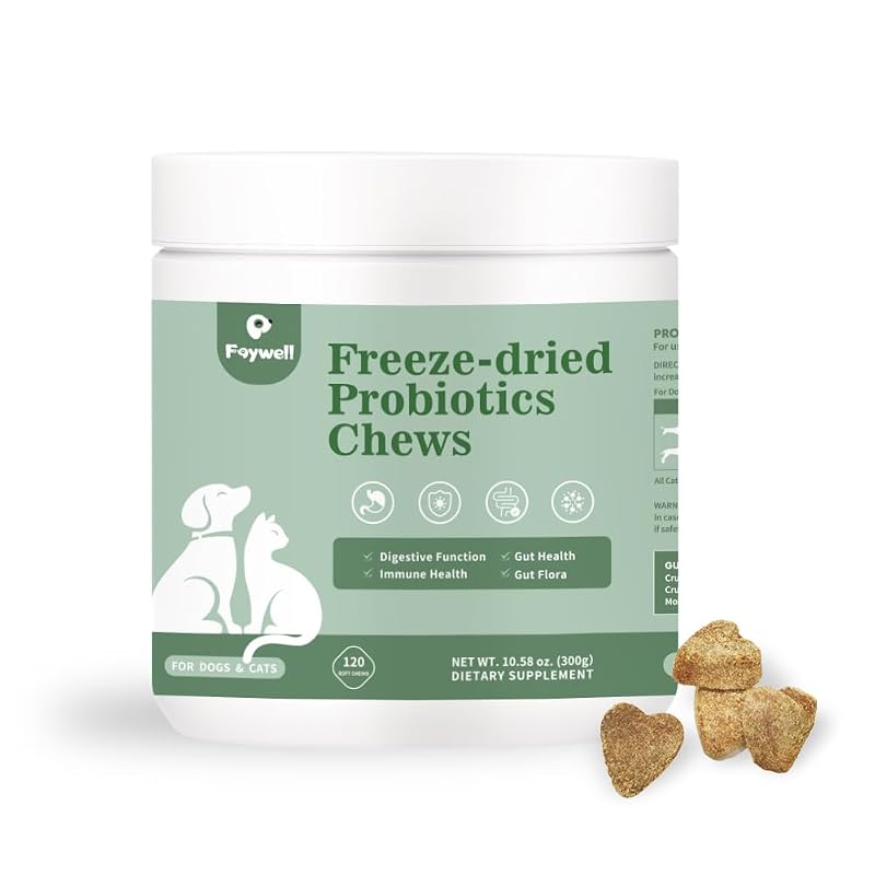 Probiótico para Gatos e Cães em Soft Gel Sabor Bacon FAYWELL FW-02, 120 unidades (300 g)