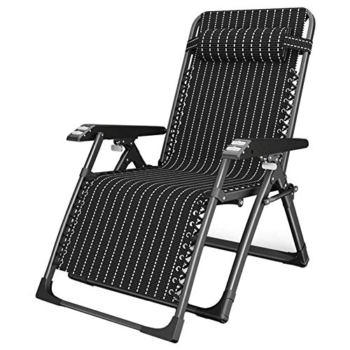 Chaise gravité zéro noire : fauteuil de jardin pliant et inclinable pour extérieur - 2