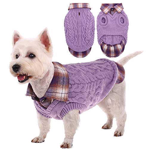 Plaid Dog Sweaters & Hoodies for Fall