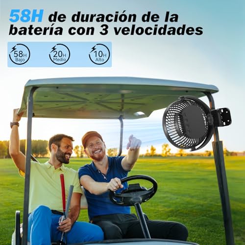 Ventilador de pinza de 10000mAh portátil de 8 pulgadas con control remoto 3