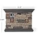 Christopher Knight Home | Crawford | Outdoor Square Propane Fire Pit with Stone