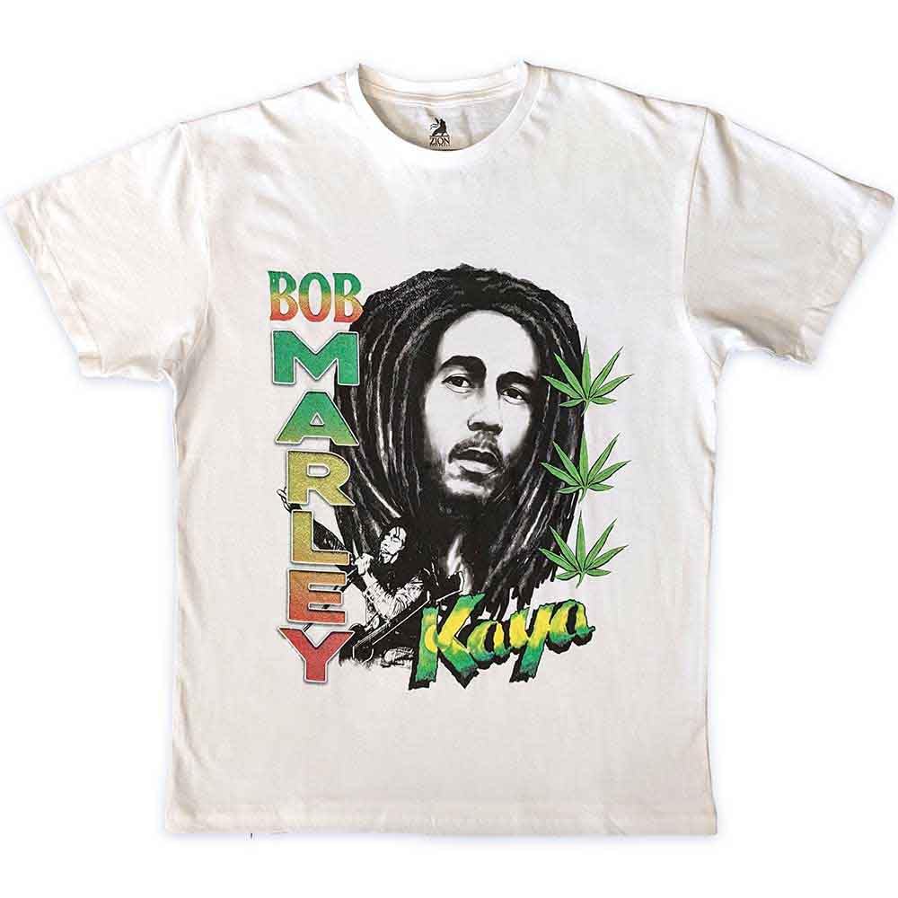 Bob Marley Kaya Illustration T-Shirt White L