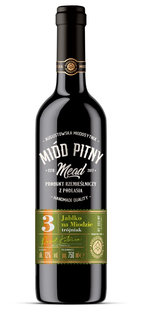 Apfel Honigwein Met 0,75 L | 12 vol.% | aus Polen Metwein Mead Honig Wein süß.