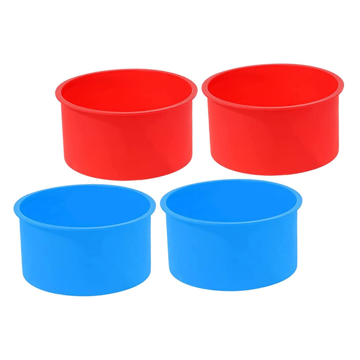 Abaodam 16pièces Moules Silicone Antiadhésifs Pour Gâteaux Tins De Cuisson Ronds Pour Mousse Et Muffins De Cuisson Pour Fêtes Et Événements Spéciaux