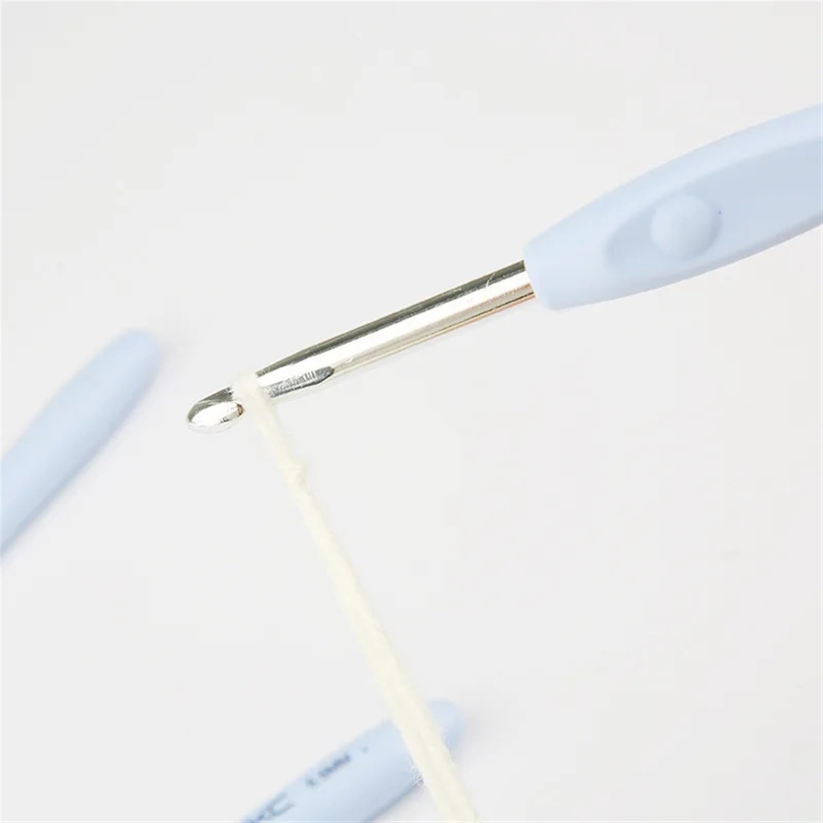 Ganchillo Set Gancho de Crochet de 1,5 a 6,0 mm, Mango Suave de TPR, Gancho de Aluminio, Agujas Lisas, Herramienta for Tejer a Mano, Accesorios de Costura DIY