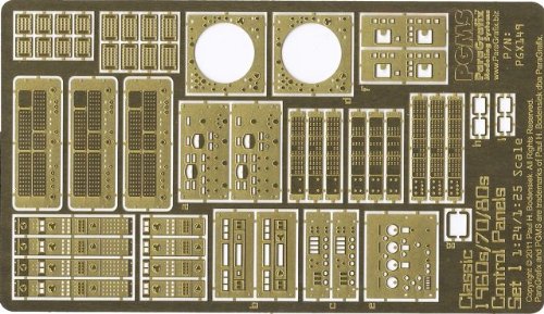 BIBNY 1/24 ParaGrafix Classic 1960's, 70's and 80's Control Panels Photoetch Set 1 PGX149