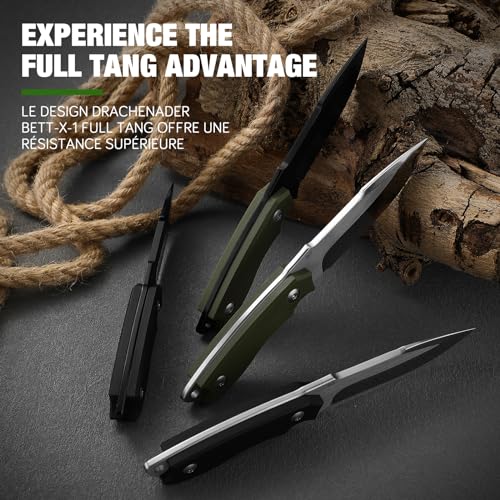 Small Fixed Blade Tactical Knife 7 Inch EDC D2 Steel for Outdoor ...