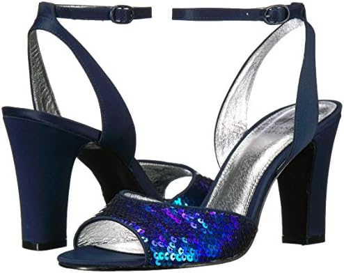Adrianna Papell Women's Astrid Heeled Sandal, Peacock Sequins, 5.5 Medium US | Image 6