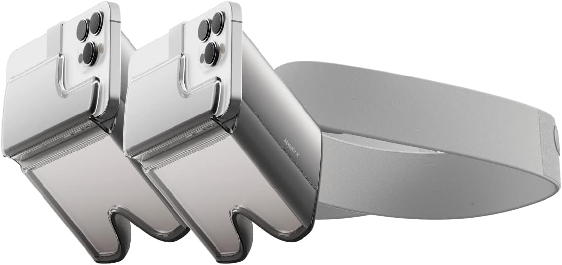 X - Stereoscopic AR Headset for iPhone - Dream Together Bundle - Metallic Gray (2pcs Included)
