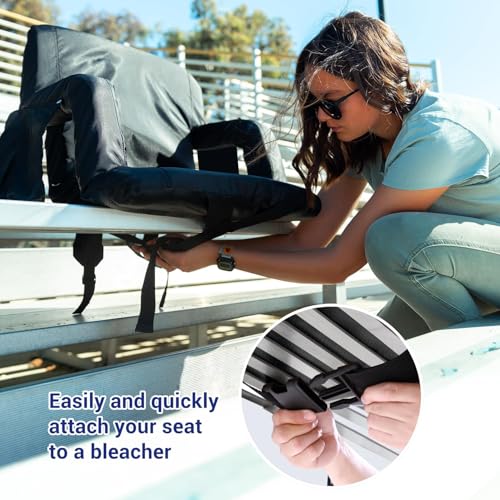 Sportneer Y21-80600-14-AA Stadium Seating For Bleachers, Stadium Seats With Back Support Bleacher Chairs With Back And Cushion 6 Reclining Position Stadium Seat Bleachers Chair thumb #4