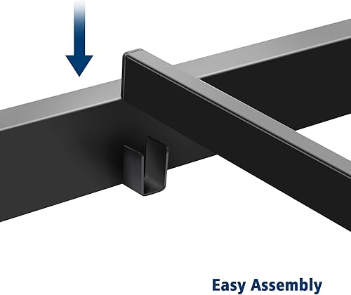 Miniatura 7 de AKSG Marco de cama individual de metal de 14 pulgadas con plataforma de almacenamiento, marco de cama de tamaño individual, no necesita somier,