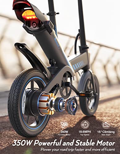 Sailnovo Electric Bicycle, 14'' Electric Bike For Adults And Teenagers With 18.6Mph Waterproof Folding Electric Bike With Removable 36V 10.4Ah Lithium-Ion Battery Throttle & Pedal Assist #TOP1