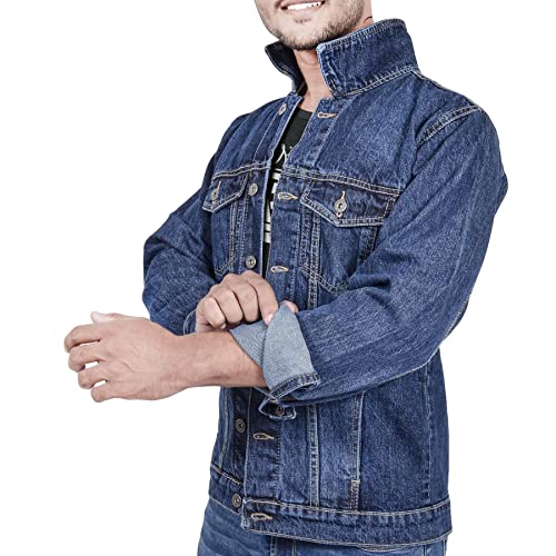 Image of A2Z Mens Jacket Fashion Denim Jacket Jeans Long Sleeves Coat Lightweight Comfortable Mens Small, Medium, Large XL XXL 3XL