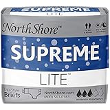 Northshore Supreme Lite Tab-Style Briefs, Blue, Large, Pack/15