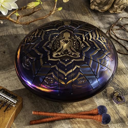 Tambor de lengua de acero 12” BUDDHA, 10 notas, A menor 432Hz miniatura 4