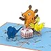 Produktbild papercrush® x Die Maus Pop-Up Karte Glückwunsch zum Geburtstag [NEU!] - Lustige 3D Geburtstagskarte mit Maus, Elefant, Ente und Torte für Kinder, Handgemachte Glückwunschkarte für Mädchen & Jungen